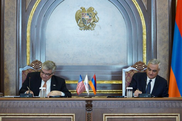 Ստորագրվել է ՀՀ և ԱՄՆ միջև զարգացմանն ուղղված համագործակցության դրամաշնորհային համաձայնագիրը