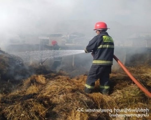 Հրդեհ Հաղարծինում. անասնագոմում այրվել է 200 հակ անասնակեր