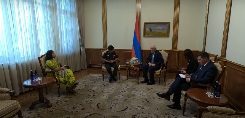 Վահագն Խաչատուրյանն ընդունել է Հնդկաստանի ազգային պաշտպանության քոլեջի հրամանատար Սուկրիտի Սինգհ Դահիյային
