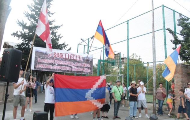 Թբիլիսիում կայացել է հանրահավաք հաջակցություն Արցախի