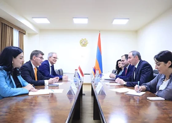 ԲՏԱ նախարարն ընդունել է Նիդերլանդների դեսպանին