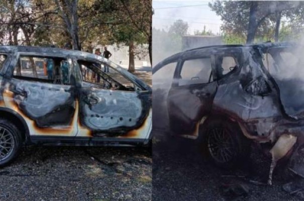 Մասիս քաղաքում «Nissan» է այրվել