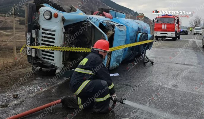 Լոռիում բախվել են Mercedes-ը, Opel-ն ու «ԳԱԶ-53» բենզատարը․ կա վիրավոր․ shamshyan.com