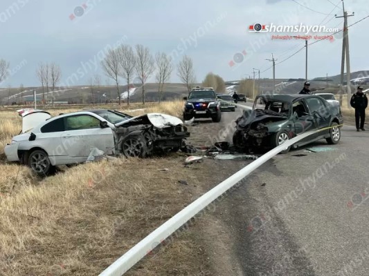 Գեղարքունիքի մարզում բախվել են «BMW» և «Opel»-ը. կա 1 զոհ 5 վիրավոր. shamshyan.com