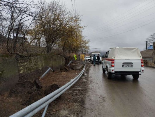 Փլուզում Սանահինում. վնասվել է գազատար խողովակը