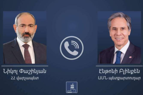 Փաշինյանն ու Բլինքենը հեռախոսազրույց են ունեցել