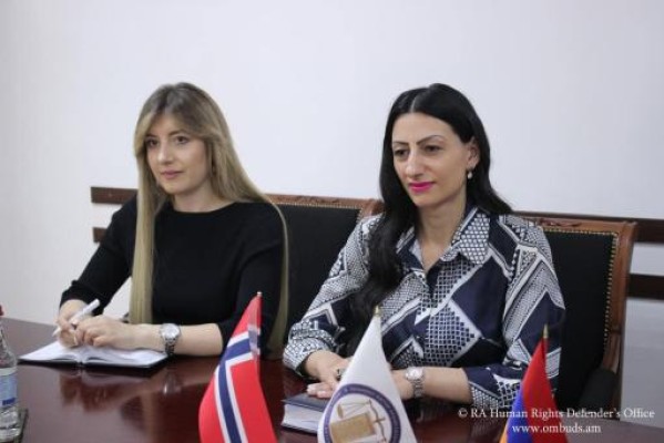 ՄԻՊ-ը Նորվեգիայի դեսպանին է ներկայացրել մարդու իրավունքների պաշտպանի լիազորությունների շրջանակը