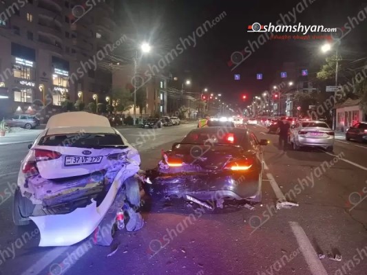 Երևանում բախվել են «BMW»-ն, «Hyundai»-ը, «Kia»-ն ու «Chevrolet»-ն. կա վիրավոր. shamshyan.com