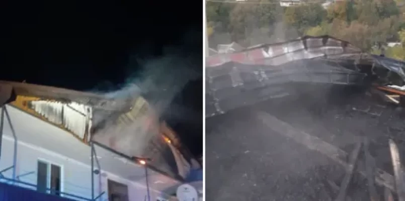 Հրդեհ` Հաղարծին գյուղում. այրվել է տան տանիքը