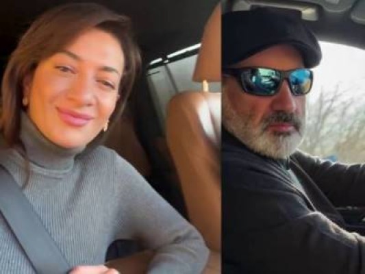 Նիկոլ Փաշինյանն ու Աննա Հակոբյանը մեքենայով շրջում են ֆրանսիական երաժշտության ներքո
