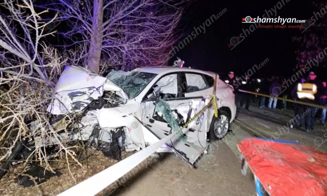 Կոտայքում «Maserati Levante»-ն Ակունք գյուղում բախվել է ծառերին․ կա 1 զոհ․ վիրավորի վիճակը ծայրահեղ ծանր է. shamshyan.com