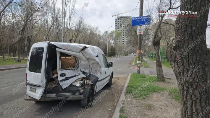Երևանում «Volkswagen»-ը բախվել է «Իվանյանս» ՍՊԸ-ի «Opel Combo»-ին և այն մոտ 80 մետր առաջ է հրել. shamshyan.com