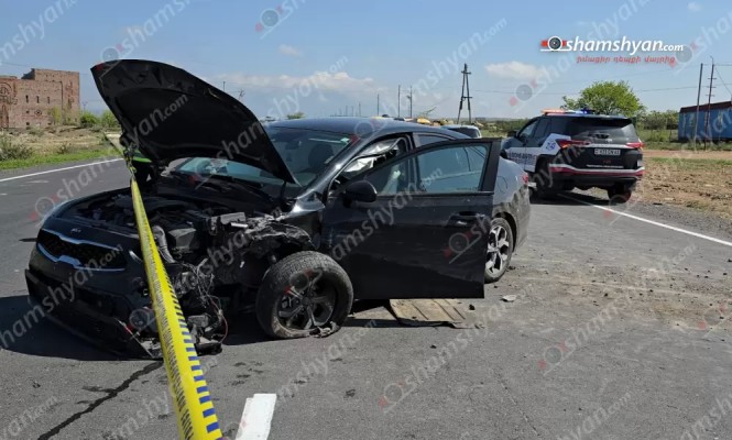 Կարին գյուղում բախվել են «Opel»-ն ու «Kia»-ն. shamshyan.com