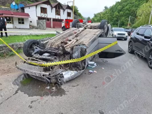 Տավուշի մարզում Mercedes-ը գլխիվայր շրջվել է. 7 վիրավորներից 4-ը երեխաներ են. shamshyan.com