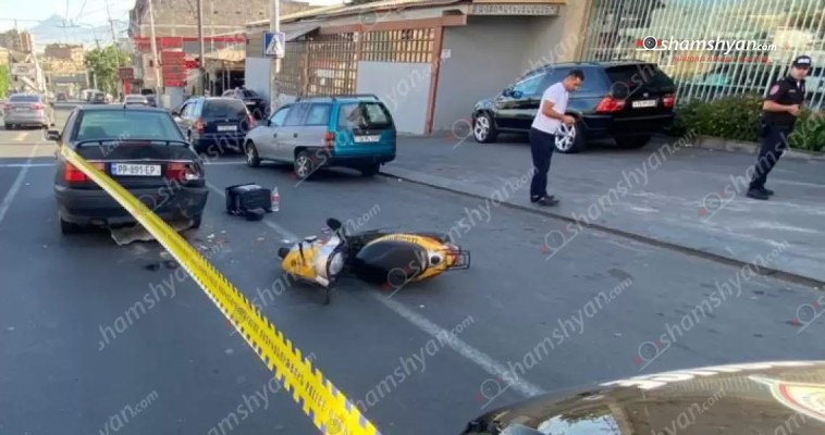 Երևանում մոպեդը բախվել է «Volkswagen»-ին. հնդիկ մոպեդավարը տեղափոխվել է հիվանդանոց. shamshyan.com