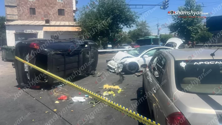 Երևանում բախվել են «Tesla»-ն, «Nissan»-ն ու «Lexus»-ը. ամուսիններն ու նրանց 6 ամսական աղջնակը հոսպիտալացվել են. shamshyan.com