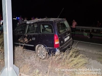 Քասախ գյուղի մոտ «Opel Astra»-ն բախվել քարաբեկորներին. վարորդը տեղում մահացել է