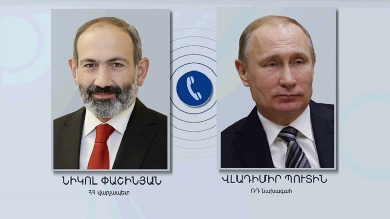 Վլադիմիր Պուտինը հեռախոսազրույց է ունեցել Նիկոլ Փաշինյանի հետ